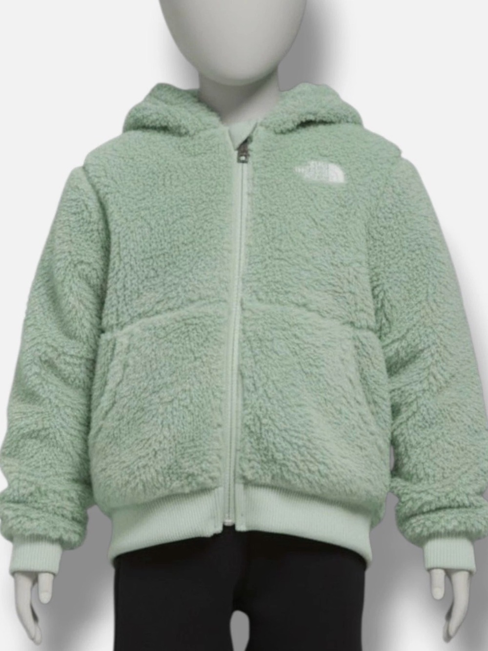 The North Face Toddler Kids Green Suave Oso Full-Zip Hoodie Sweater